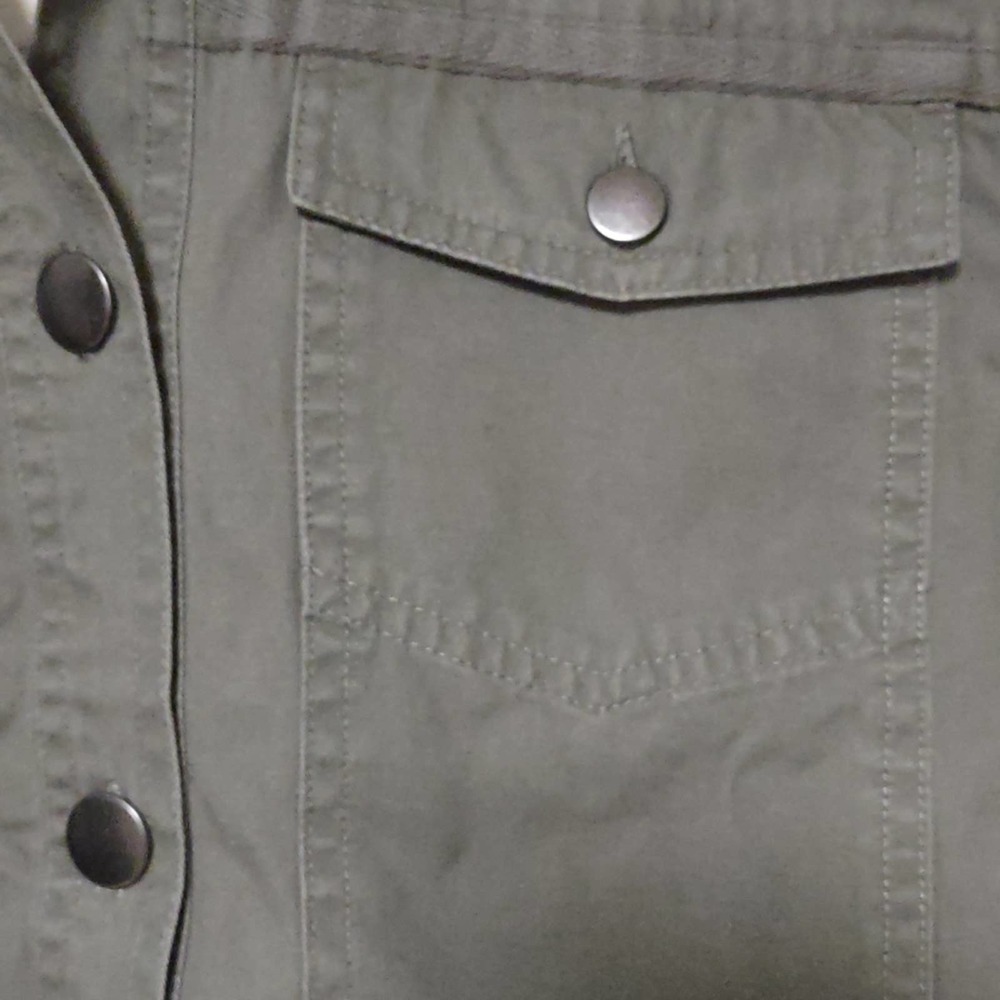 Jack by BB Dakota Ready For It Cotton Canvas Jacket Green Medium - Picture 5 of 10